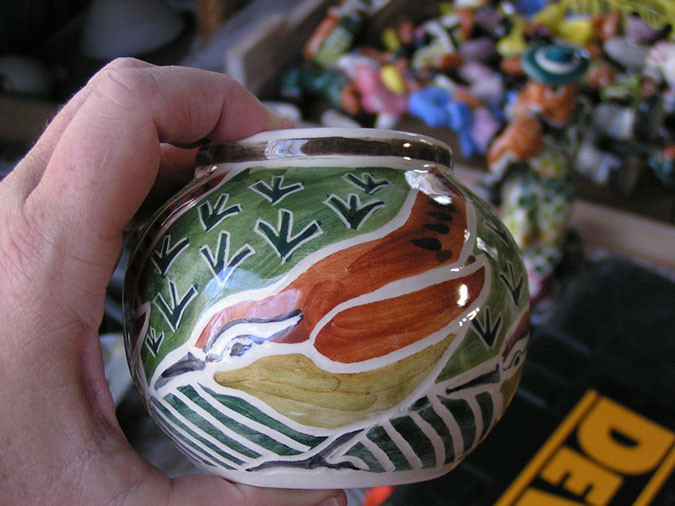 Adele Decorated Wren Pot